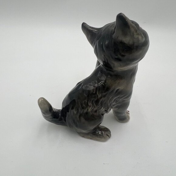 Goebel Vintage Porcelain Cat W. Germany Figurine Goebel Backstamp 1970s gray - Picture 5 of 13